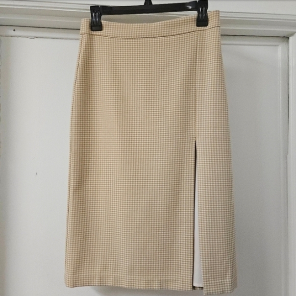 ARITZIA WILFRED PATIO MIDI SKIRT HOUNDSTOOTH 6 - Picture 6 of 12